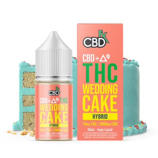 CBD + Delta-9 THC Vape Juice: Hochzeitstorte – Hybrid